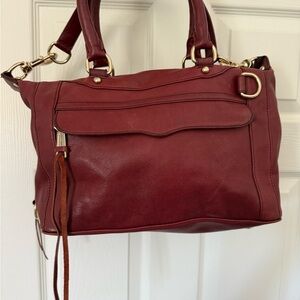 Rebecca Minkoff M.A.B Morning After Bag Leather Satchel Burgundy